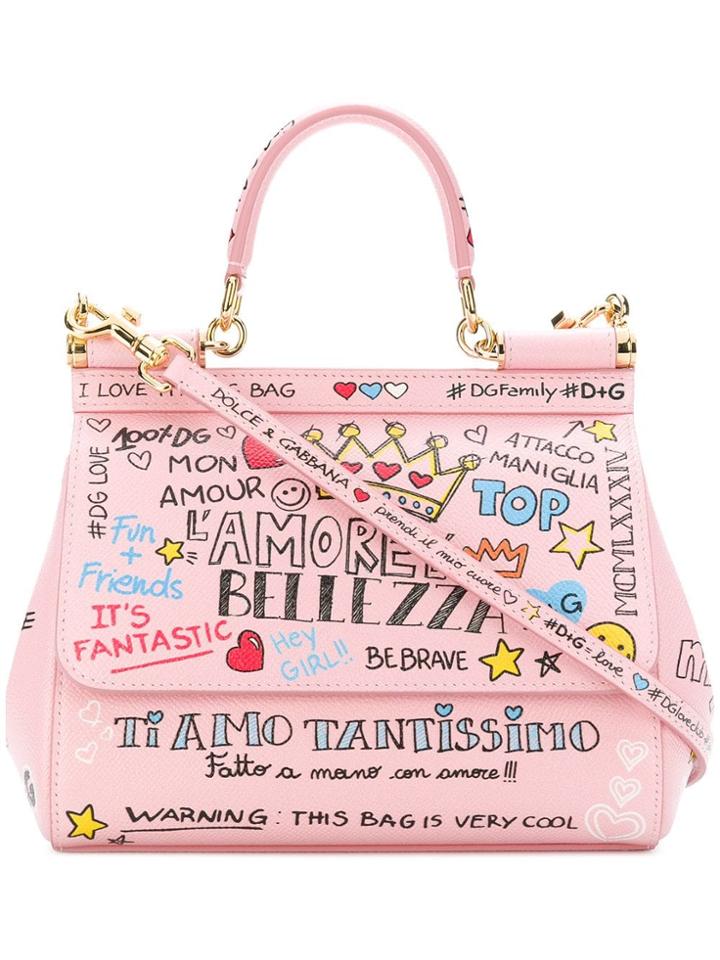 Dolce & Gabbana Small Sicily Tote - Pink