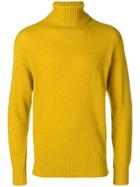 Maison Flaneur Ribbed Turtle Neck Jumper - Yellow & Orange