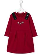 Ermanno Scervino Junior Embellished Shift Dress, Girl's, Size: 12 Yrs, Red