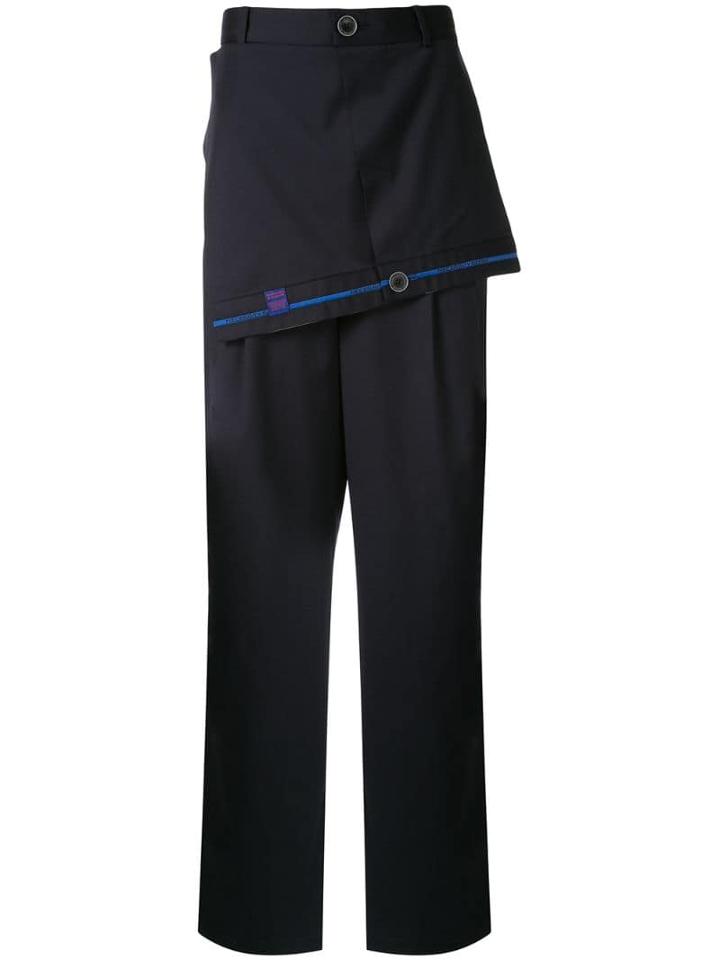 Necessity Sense Dobby Layered Suit Trousers - Blue
