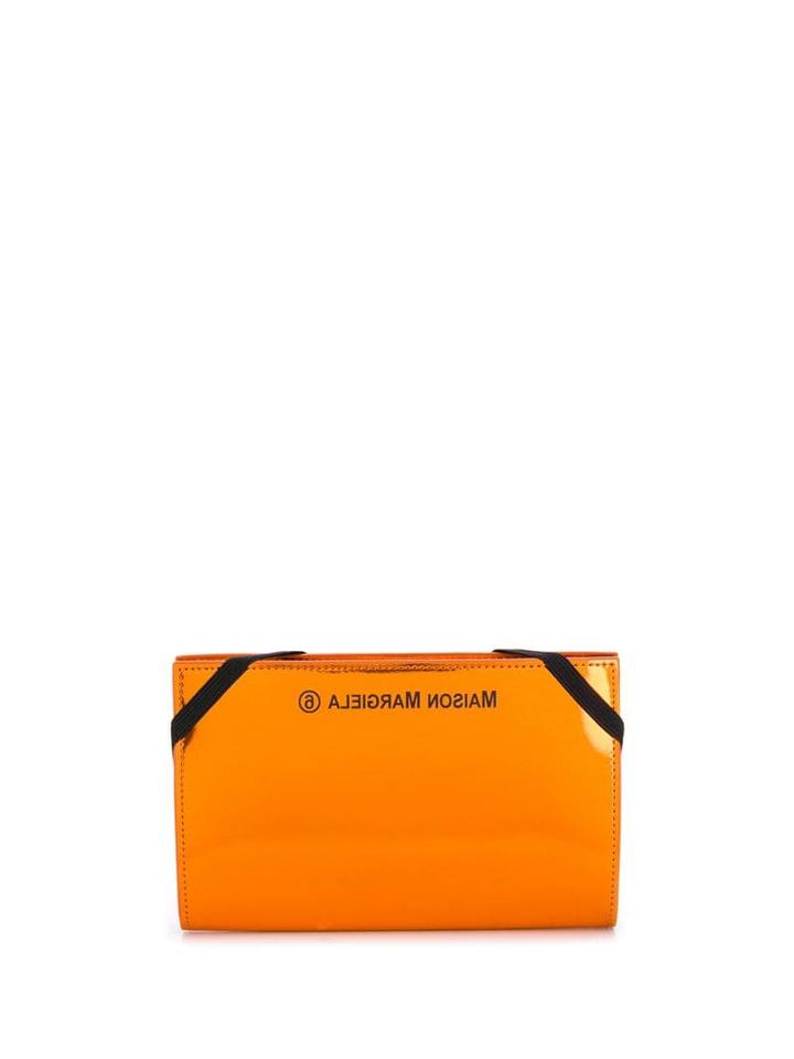 Mm6 Maison Margiela Logo Clutch Bag - Orange