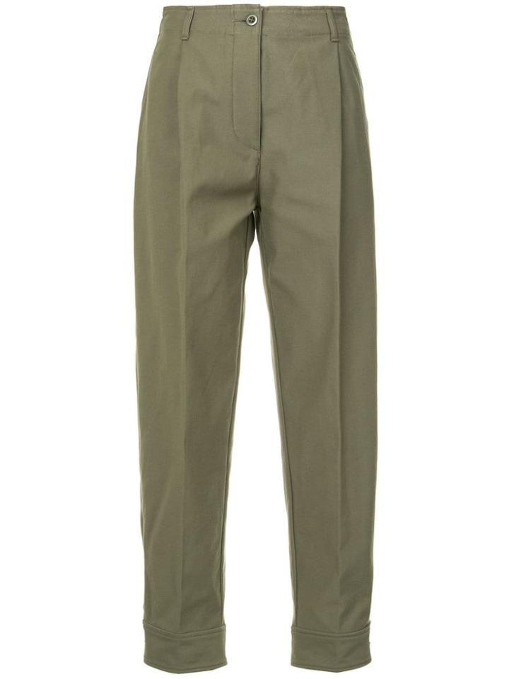H Beauty & Youth Straight Fitting Trousers - Green