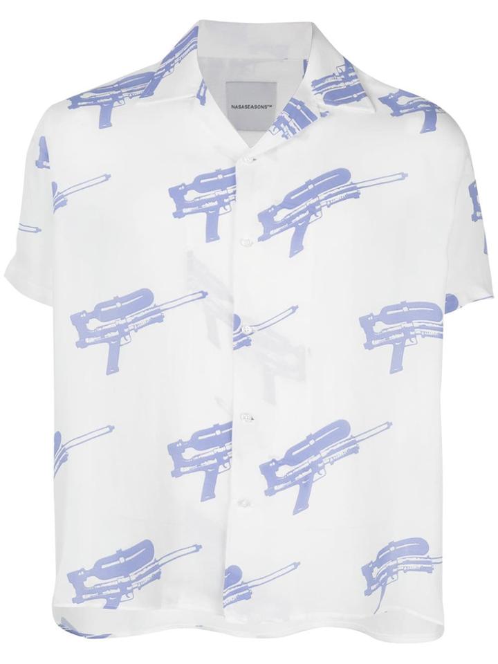 Nasaseasons Water Guns Print Shirt - White