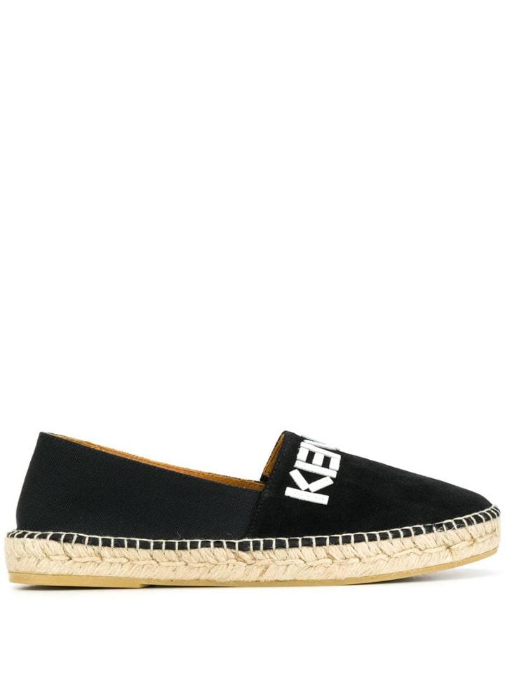 Kenzo Logo Appliqué Espadrilles - Black