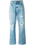 Golden Goose Deluxe Brand - Distressed Straight Jeans - Women - Cotton - 27, Women's, Blue, Cotton
