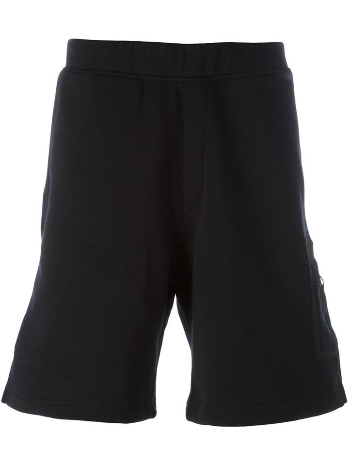 Marcelo Burlon County Of Milan Zip Pocket Track Shorts, Men's, Size: Xs, Black, Cotton/polyester/spandex/elastane