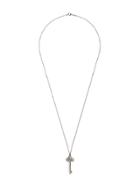 Tiffany & Co Tiffany Keys Fleur De Lis Diamond Key Pendant - Metallic