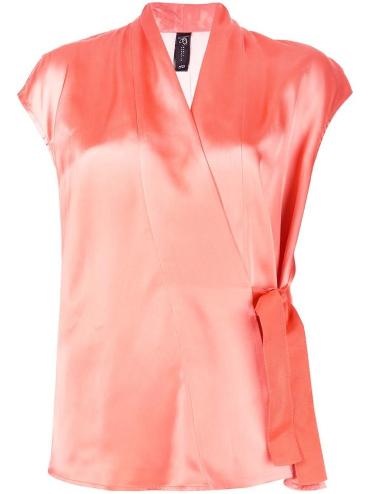 Zero + Maria Cornejo Side Buckle Blouse - Orange