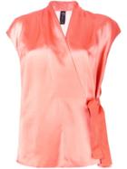 Zero + Maria Cornejo Side Buckle Blouse - Orange
