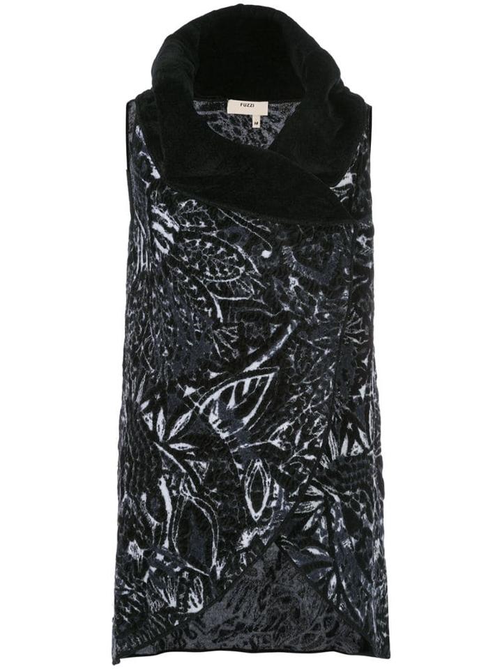 Fuzzi Sleeveless Jacket - Black