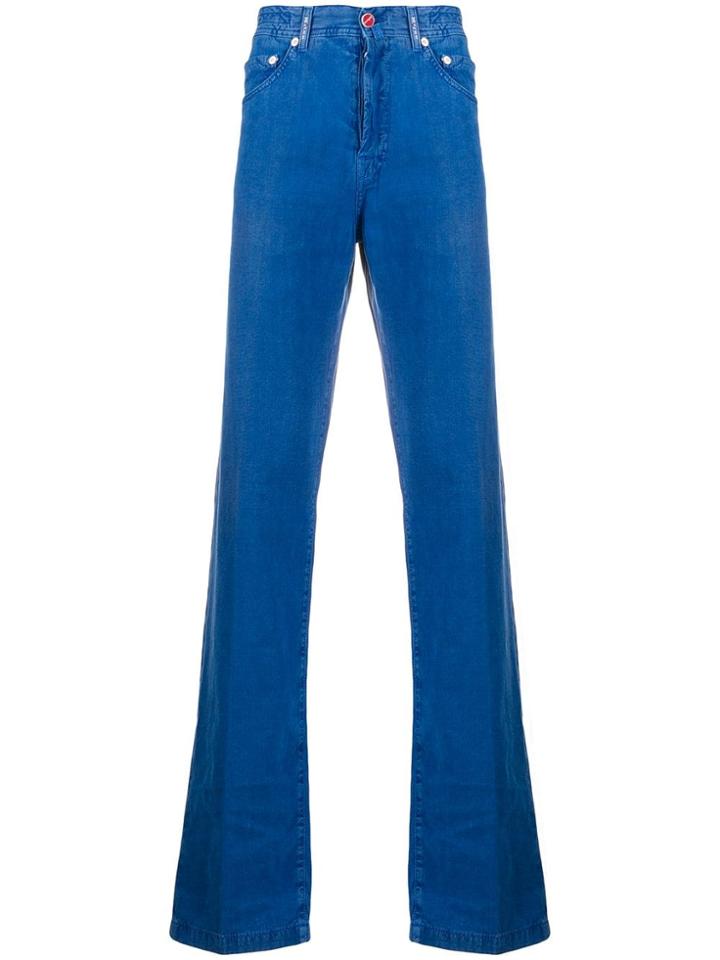 Kiton Straight-leg Trousers - Blue