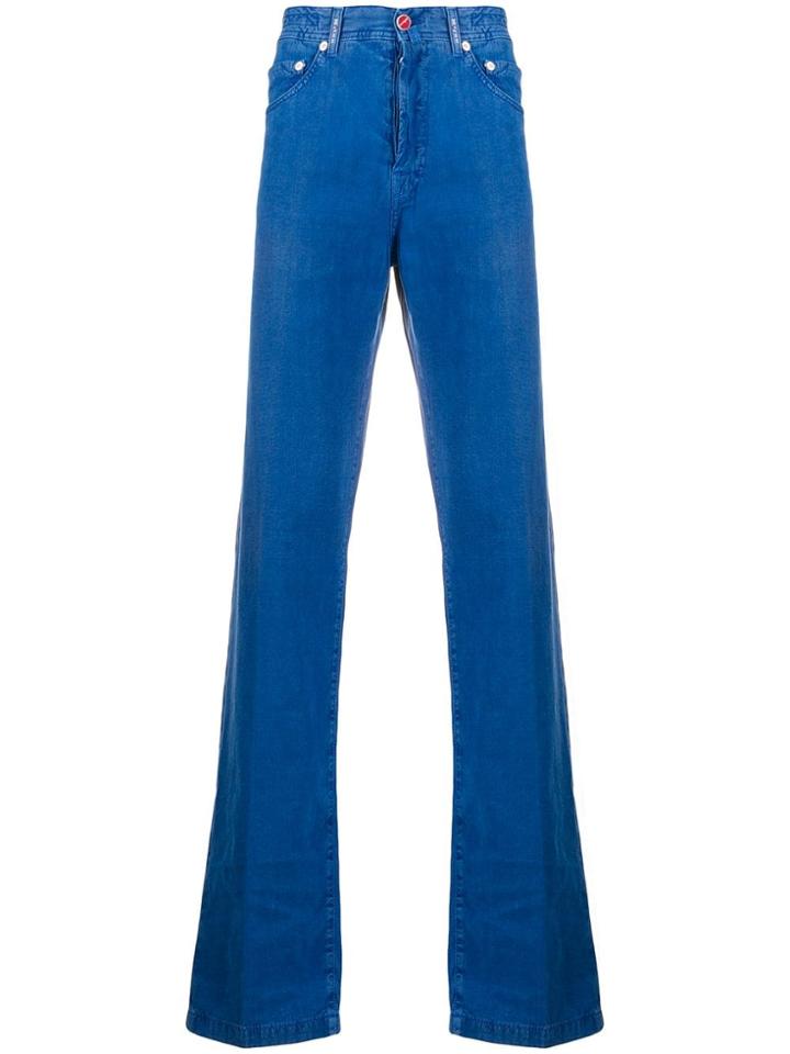 Kiton Straight-leg Trousers - Blue