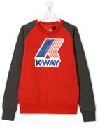 K Way Kids Logo Print Sweatshirt - Red