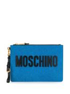 Moschino Brand Clutch Bag - Blue