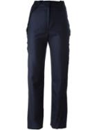 Courrèges 'p05' Trousers, Women's, Size: 38, Blue, Cotton/wool