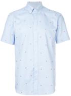 Gieves & Hawkes Embroidered Button Down Shirt - Blue