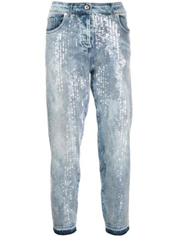 Blumarine Sequin Jeans - Blue
