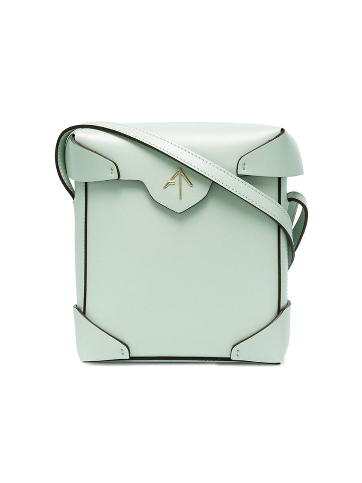 Manu Atelier Mint Pristine Mini Cross Body Bag - Green