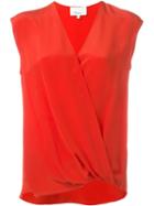 3.1 Phillip Lim Draped Top, Women's, Size: 2, Red, Silk
