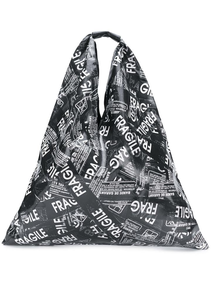Mm6 Maison Margiela Logo Tote Bag - Black