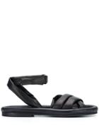 Del Carlo Flat Sandals - Black