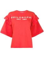 Philosophy Di Lorenzo Serafini Ruffle Trim Sweatshirt - Red