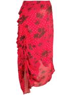 Preen Line Mixed-print Midi Skirt - Red