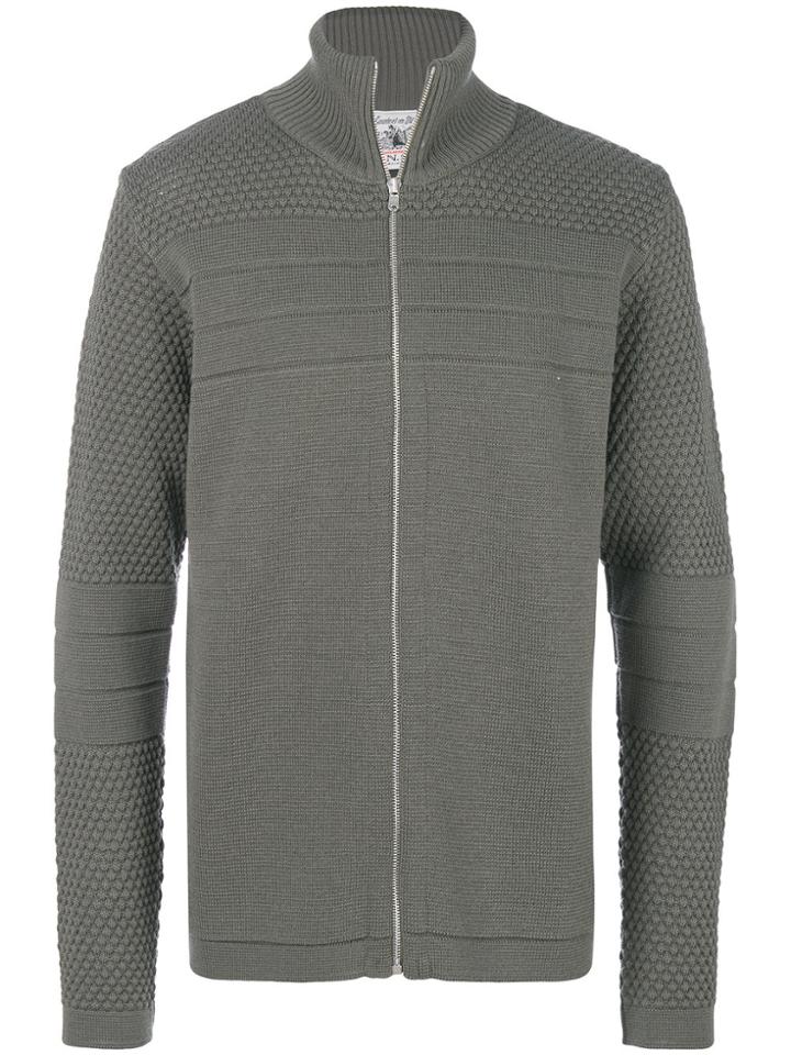 S.n.s. Herning Zipped Knitted Sweater - Green