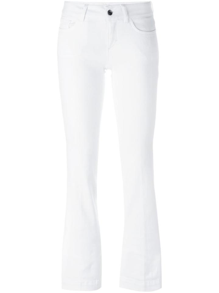 Dolce & Gabbana Flared Jeans, Women's, Size: 36, White, Cotton/spandex/elastane