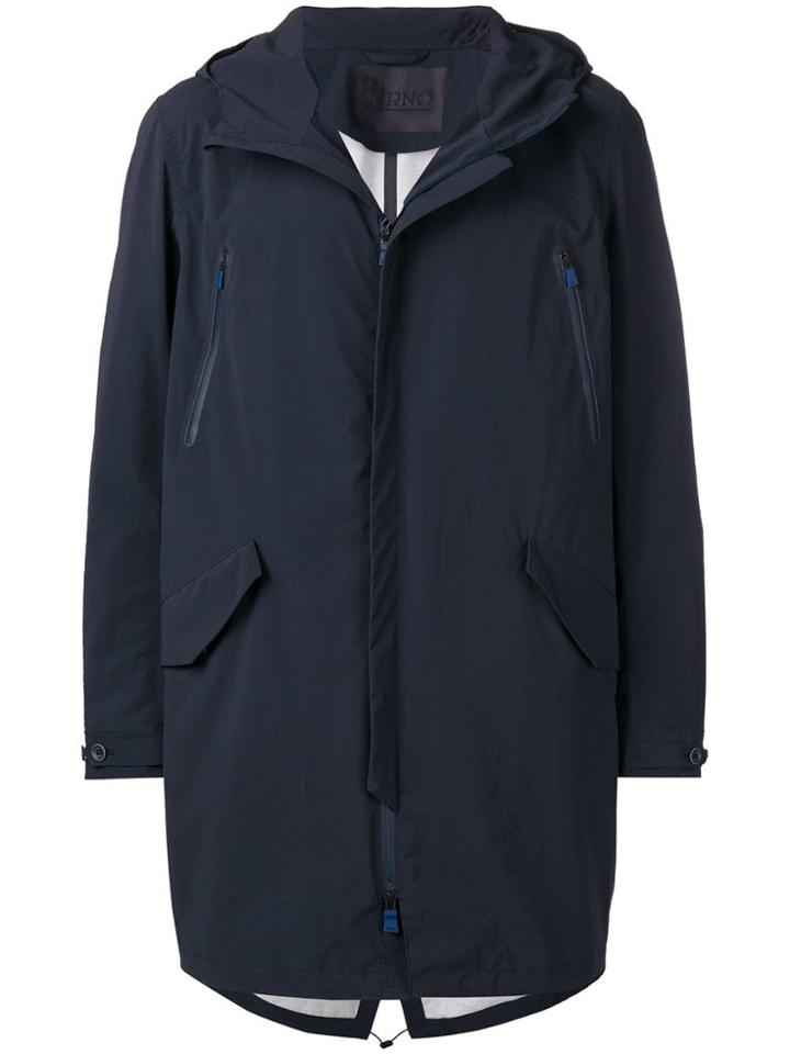 Herno Hooded Shell Jacket - Blue