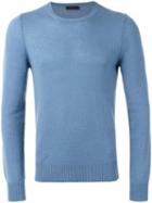 Prada Crew Neck Jumper, Men's, Size: 46, Blue, Cashmere