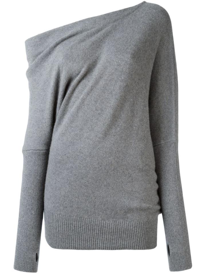 Tom Ford Cold-shoulder Detail Jumper, Women's, Size: Small, Grey, Cashmere