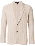 Lardini Knitted Blazer Jacket - Nude & Neutrals