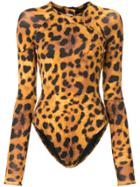 The Upside Leopard Print One Piece - Brown