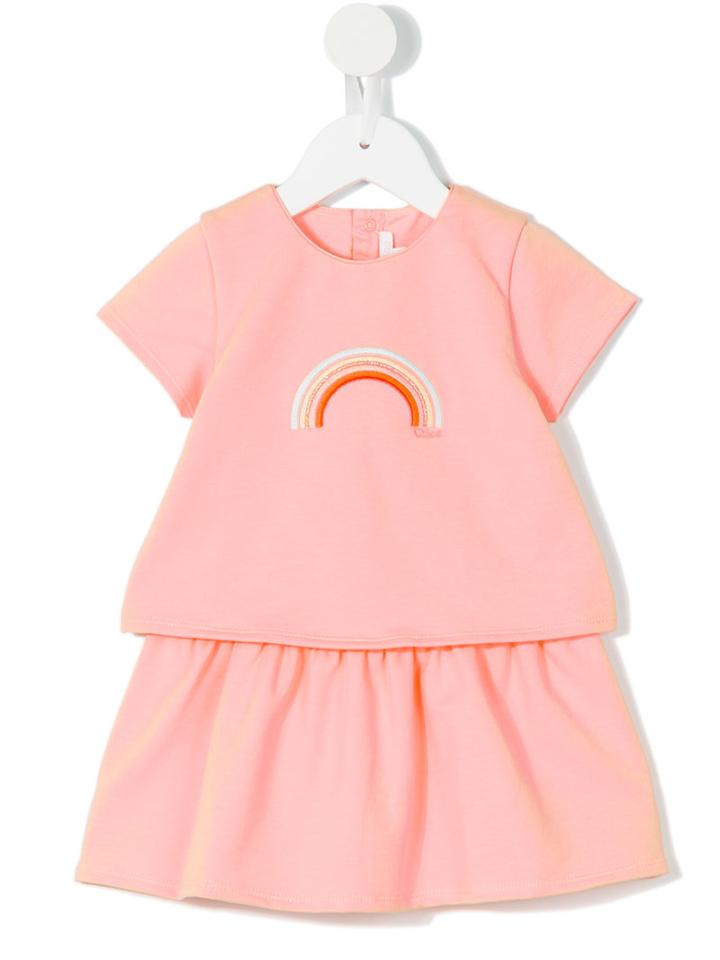 Chloé Kids - Rainbow Dress - Kids - Cotton/spandex/elastane - 18 Mth, Pink/purple