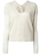 Forte Forte English Knit Jumper, Women's, Size: 0, Nude/neutrals, Linen/flax/alpaca/polyamide/wool