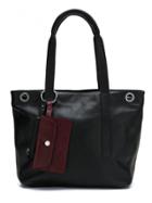 Mara Mac Leather Tote - Black