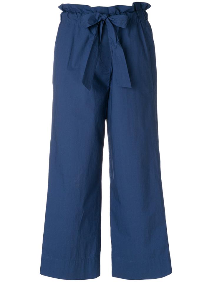 Luisa Cerano Belted High Waisted Pants - Blue