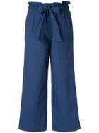 Luisa Cerano Belted High Waisted Pants - Blue