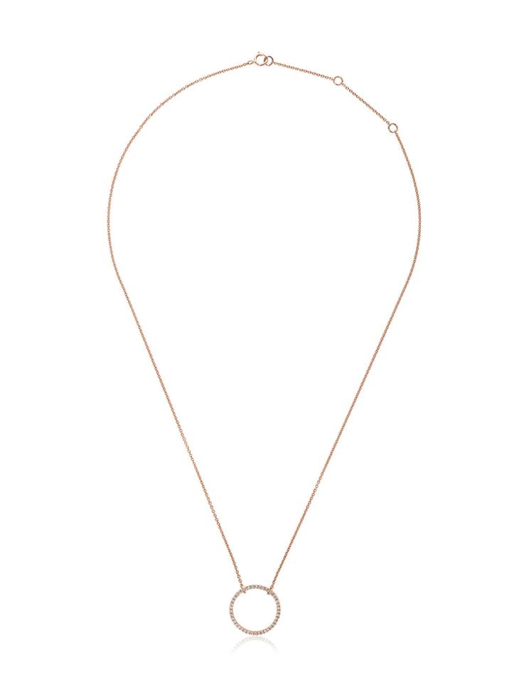 Rosa De La Cruz Rose Gold And Diamond Eternity Circle Necklace -