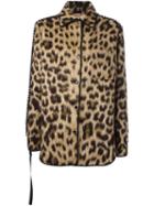 No21 Leopard Print Jacket, Women's, Size: 38, Brown, Virgin Wool/alpaca/acetate/metallic Fibre