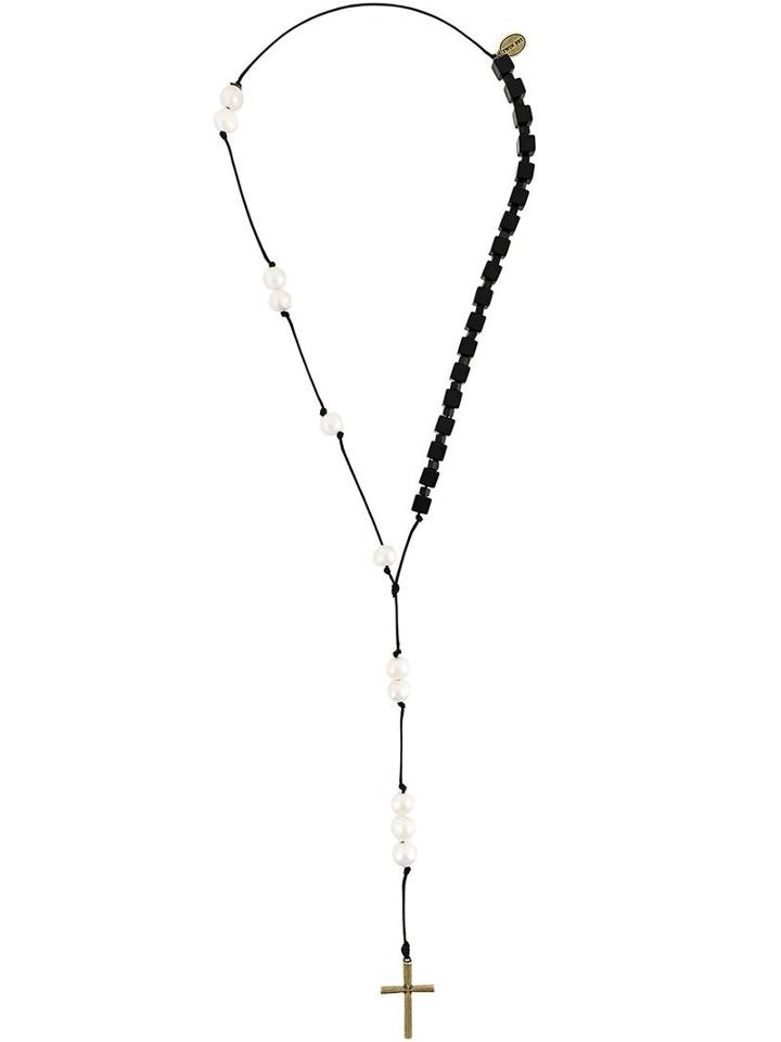 Twin-set Cross Necklace, Women's, Black