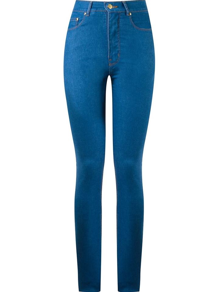 Amapô High Waist Skinny Jeans, Women's, Size: 42, Blue, Cotton/spandex/elastane