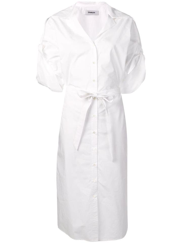 Chalayan Poplin Shirt Dress - White