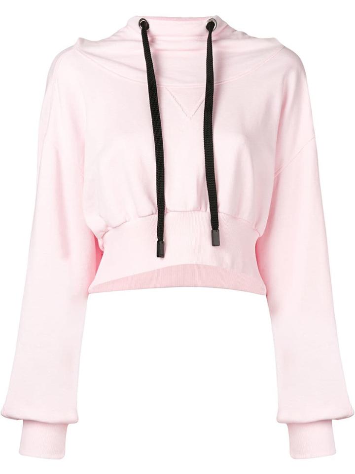 No Ka' Oi Contrast Drawstring Hoodie - Pink & Purple