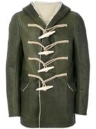 Rick Owens Toggle Hooded Coat - Green