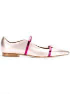 Malone Souliers Printed Toe Ballerina Shoes - Metallic