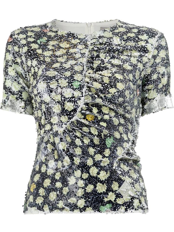 Preen By Thornton Bregazzi Sequined T-shirt - Blue