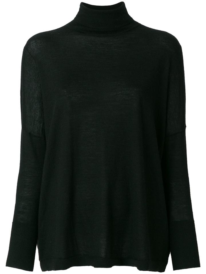 N.peal Superfine Oversize Jumper - Black