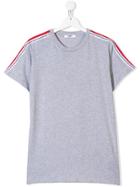 Msgm Kids Teen Stripe Detail T-shirt - Grey